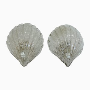 Murano Glass Wall Lamps in the style of Barovier & Toso, 1980s, Set of 2