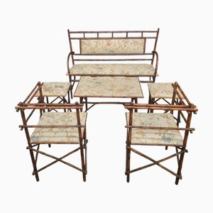 Antique Faux Bamboo Parlor Set from Maison Staněk Prague, Set of 6
