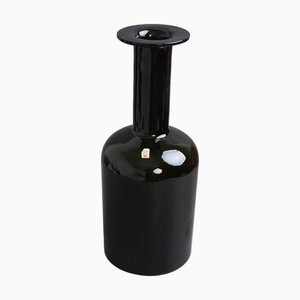 Vase en Verre Vert par Otto Brauer pour Holmegaard Glasværk, 1960s