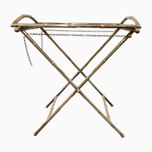 Vintage Faux Bamboo Folding Table, 1950s