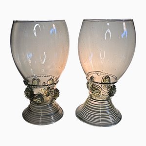 Art Becher Weinglas von Ittig Glassworks, Deutschland, 1900er, 2er Set