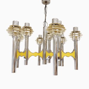 Space Age Chandelier attributed to Gaetano Sciolari, 1970s