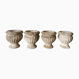 Vasi da fiori antichi in pietra dei Medici, set di 4