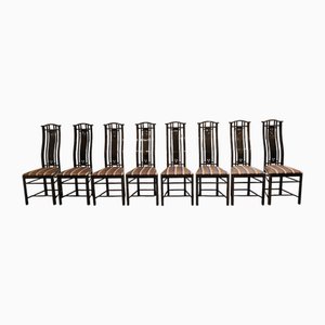 Dining Chairs attributed to Umberto Asnago for Giorgetti, 1980s, Set of 8