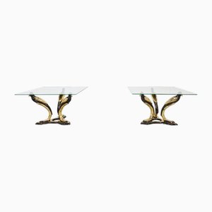 Brass Bird Coffee Tables, 1970s, Set of 2