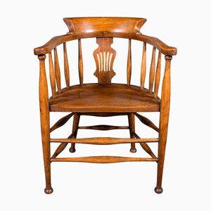 English Beech Captains Chair, 1870s