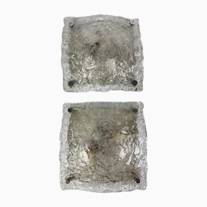 Mid-Century Murano Glass Wall Lamps, 1960s, Set of 2