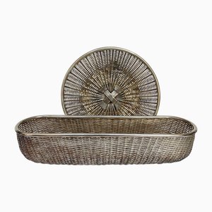 Bread and Breadsticks Basket by Lino Sabattini, 1970s, Set of 2