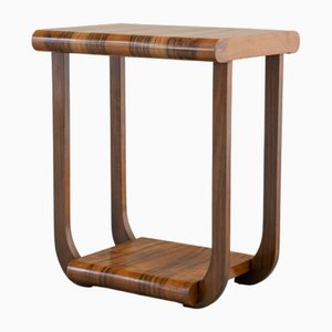 Art Deco Walnut Side Table, Netherlands, 1930s
