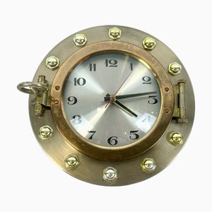 Reloj de pared Royal Craft Port Hole vintage de Landex, Japón, años 80