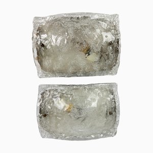 Mid-Century Murano Glass Wall Lamps, 1960s, Set of 2