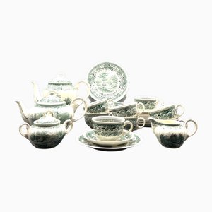 Green Burgenland Coffee or Tea Service from Villeroy & Boch, 1960s, Set of 28