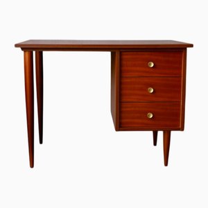 Antique Scandinavian Wooden Desk with Drawers