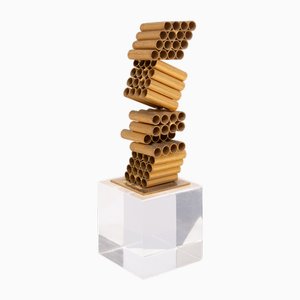 William De Lillo, Abstract Sculpture, 1970s, Gilded Metal