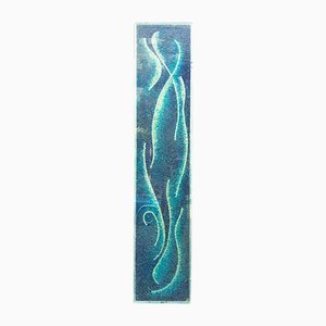 Blue Waves, 1970s, Large Mosaic in Glass Resin