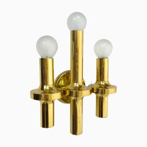 Lampada da parete in ottone di Gaetano Sciolari per Boulanger, anni '70