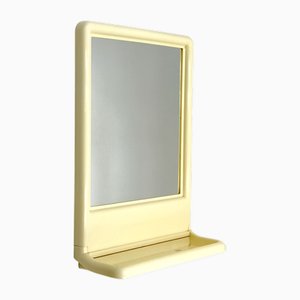 Vintage Wall Mirror with Built-in Shelf, 1970s