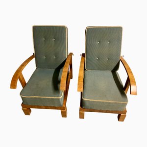 Art Deco Armchairs in the style of Rene Gabriel, 1930s, Set of 2
