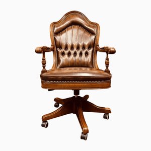 Silla de oficina inglesa antigua