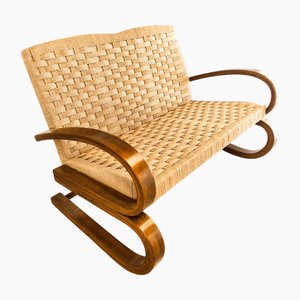 Divano in legno di faggio e corda