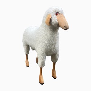Large Cream-White Wool Sheep by Hanns Peter Krafft, 1970s