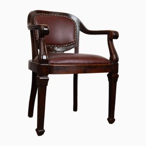 Antique Desk Chair in Oak, 1920s