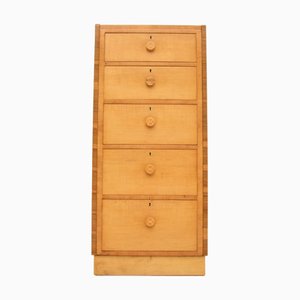 Art Deco Sycamore Chest of Drawers attributed to Hille, 1920s