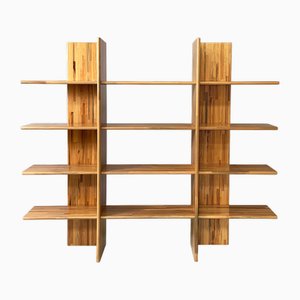 Italian Bookcase in Wood of Different Shades from Pools Shop, 1980s