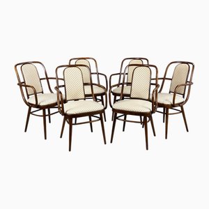 Poltrone Mid-Century moderne in legno curvato di Ton, 1950, set di 6