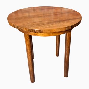 Runder polnischer Vintage Art Deco Couchtisch, 1950er