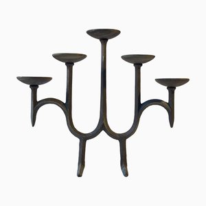 Black Cast Iron 5-Arm Candelabra by Jens Harald Quistgaard, 1960s