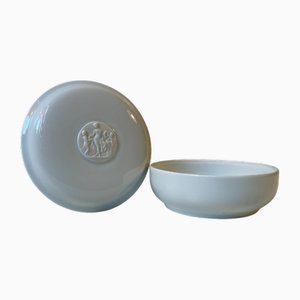 Danish Relief Blanc de Chine Porcelain Trinket from Bing & Grondahl, 1950s