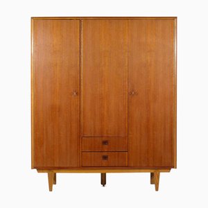 Mid-Century Modern Three-Door Wardrobe in Teak, 1960s