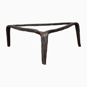 Danish Antique Wrought Iron Tripod Stand