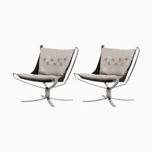 Sedie Falcon vintage di Sigurd Ressell per Vatne Møbler, anni '70, set di 2