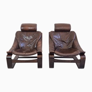 Kroken Armchairs by Ake Fribyter for Nelo Möbel, Sweden, 1970s, Set of 2