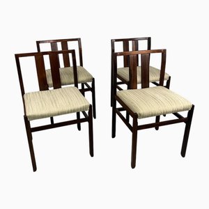 Vintage Chairs in Italian-Made Fabric, 1960s, Set of 4