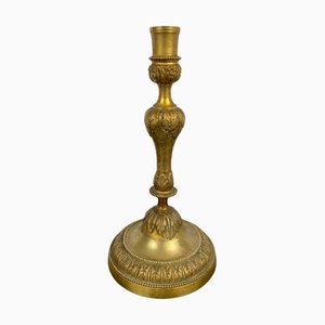 Antiker Louis XVI Kerzenständer aus vergoldeter Bronze, 1700er
