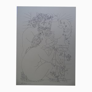 Pablo Picasso, Sculptor and Model, 1979, Lithograph