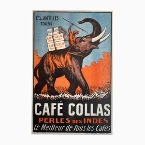 Original Café Collas Pearls of the Indies Lithograph Poster, 1927