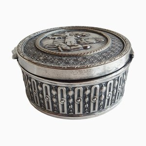 Boîte de Prêtre en Métal Plaqué Argent