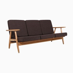 Three-Seat Sofa Model 240 in Oak & Wool attributed to Hans J. Wegner for Getama, 1970s