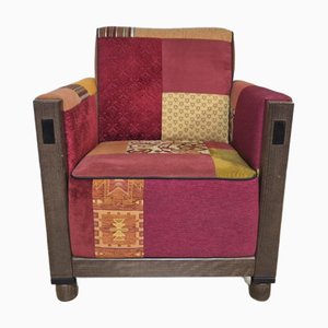 Rooker 03 Armchair in Patchwork Fabric by Jantine Ranzijn