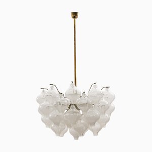 Lampadario in vetro a forma di cipolla di JT Kalmar per Kalmar, anni '50