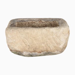 Rectangular Carved Stone Garden Planter