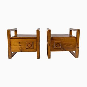 Nachttische aus Holz, 1960er, 2er Set