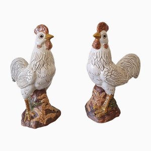 Ceramic Chickens, Set of 2