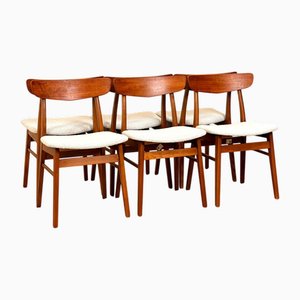 Dänische Esszimmerstühle aus Teak & Buche von Findahl, 1950er, 6er Set