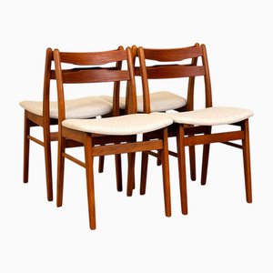 Dänische Esszimmerstühle aus Teak & Buche von Findahl, 1950er, 4er Set