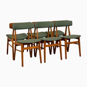Sedie da pranzo in teak e faggio di Farstrup, Danimarca, anni '50, set di 6